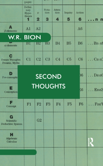 Second Thoughts : Selected Papers on Psychoanalysis, PDF eBook