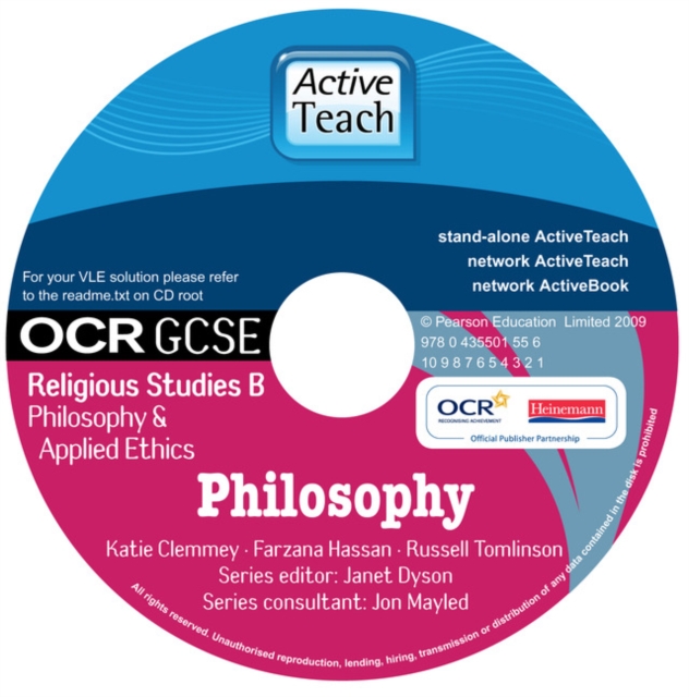 GCSE OCR Religious Studies B : Philosophy ActiveTeach CD-ROM, CD-ROM Book