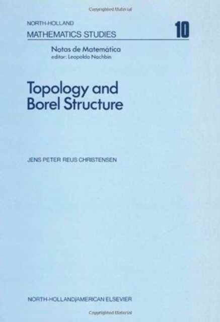 Topology and Borel structure, Paperback Book