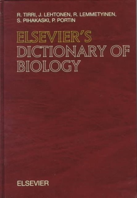 Elsevier's Dictionary of Biology : In English (with definitions), Hardback Book