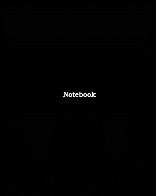 Notebook : Black Notebook, Journal, Paperback / softback Book