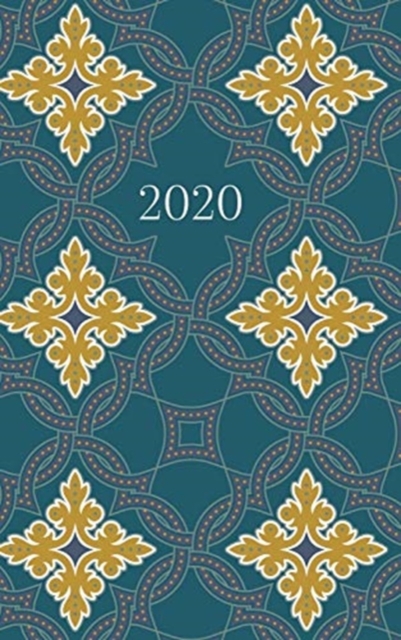 2020 Planner, 2 days per page, with Islamic Hijri dates, Deep Turquoise, Hardback Book
