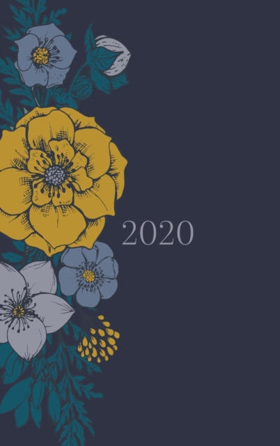 2020 Planner - Diary - Journal - Week per spread - Grey floral, Hardback Book