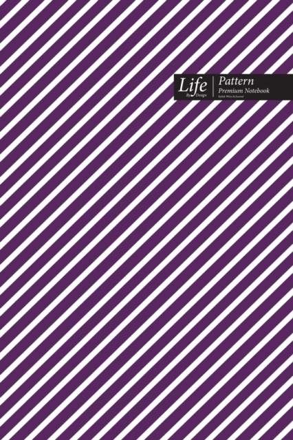 Striped Pattern Composition Notebook, Dotted Lines, Wide Ruled Medium Size 6 x 9 Inch (A5), 144 Sheets Purple Cover, Paperback / softback Book