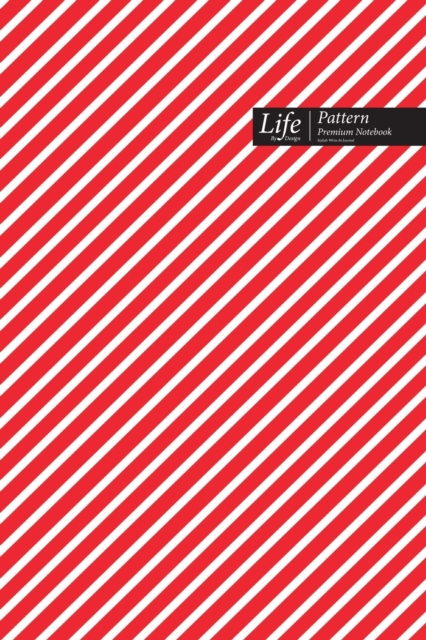 Striped Pattern Composition Notebook, Dotted Lines, Wide Ruled Medium Size 6 x 9 Inch (A5), 144 Sheets Red Cover, Paperback / softback Book