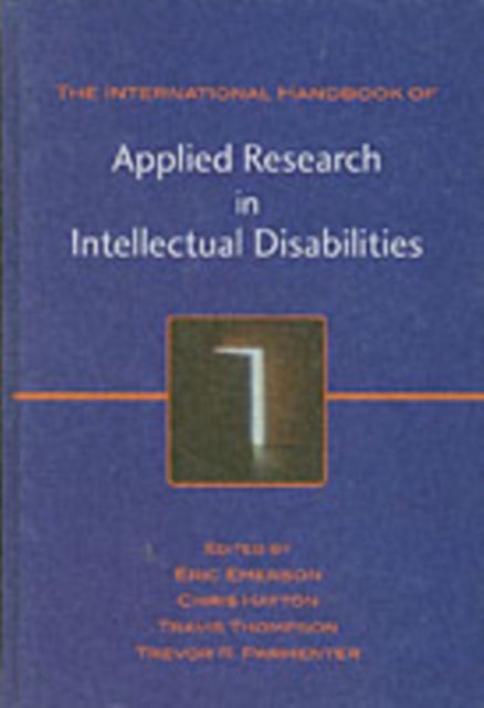 International Handbook of Applied Research in Intellectual Disabilities, PDF eBook