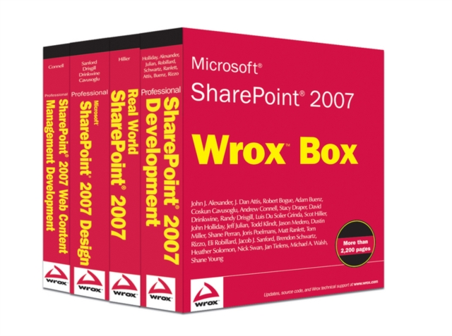 Microsoft SharePoint 2007 Wrox Box : Professional SharePoint 2007 Development, Real World SharePoint 2007, Professional SharePoint 2007 Design and Professional SharePoint 2007 Web Content Management D, Paperback Book
