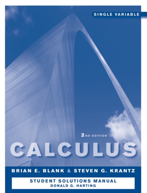 Calculus: Single Variable, Student Study and Solutions Companion, Paperback / softback Book