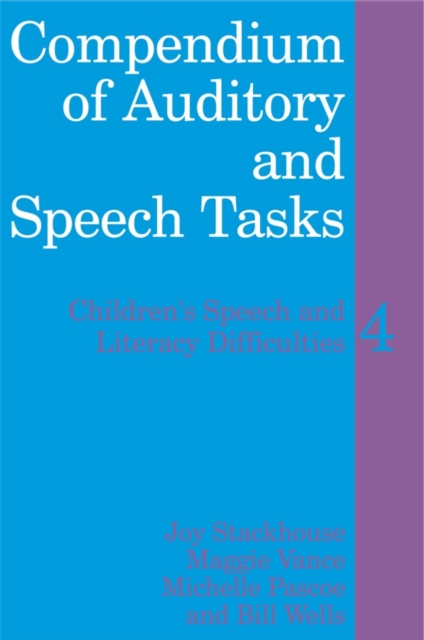 Compendium of Auditory and Speech Tasks - Children's Speech and Literacy Difficulties 4 +CD, Paperback / softback Book