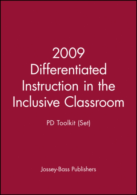 2009 Differentiated Instruction in the Inclusive Classroom: PD Toolkit (Set), Paperback / softback Book