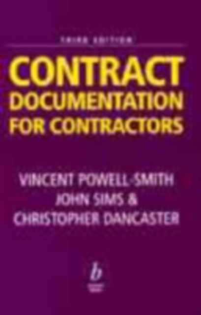 Contract Documentation for Contractors, PDF eBook