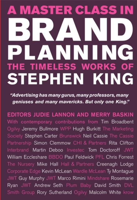 A Master Class in Brand Planning : The Timeless Works of Stephen King, PDF eBook