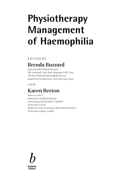 Physiotherapy Management of Haemophilia, PDF eBook