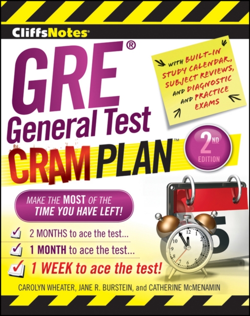CliffsNotes GRE General Test Cram Plan: 2nd Edition, Paperback / softback Book