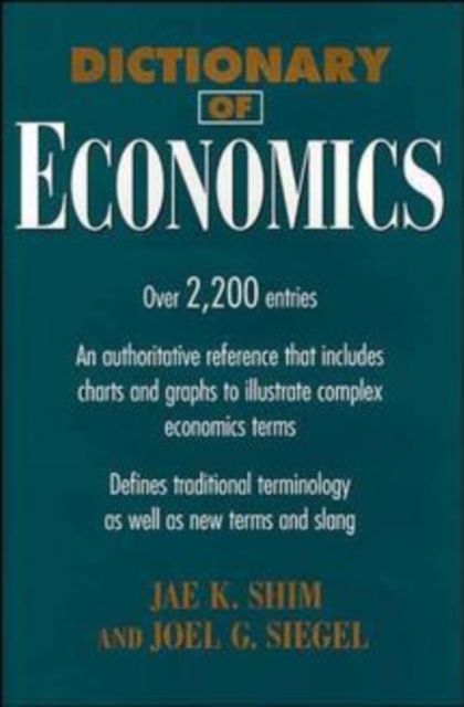 Dictionary of Economics, Hardback Book