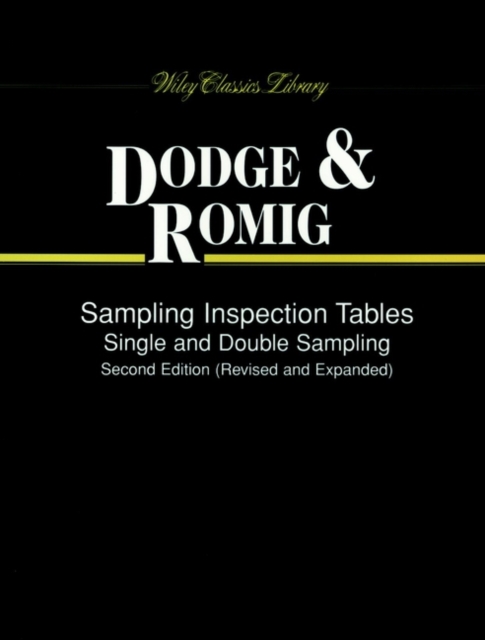 Sampling Inspection Tables : Single and Double Sampling, Paperback / softback Book