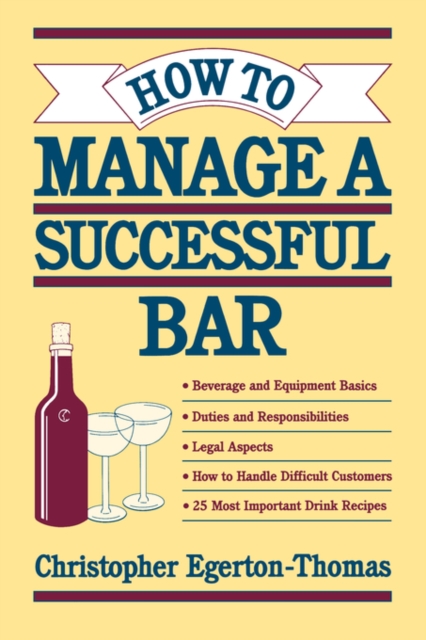 How to Manage a Successful Bar, Paperback / softback Book