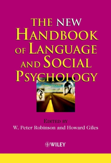 The New Handbook of Language and Social Psychology, Hardback Book