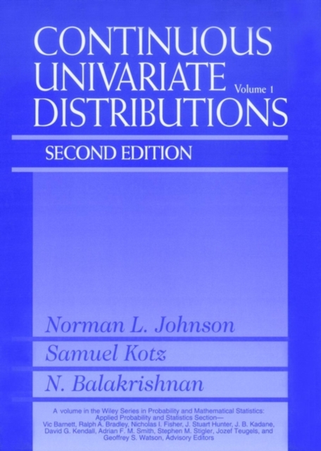 Continuous Univariate Distributions, Volume 1, Hardback Book