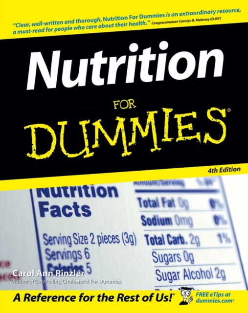Nutrition For Dummies, Paperback Book