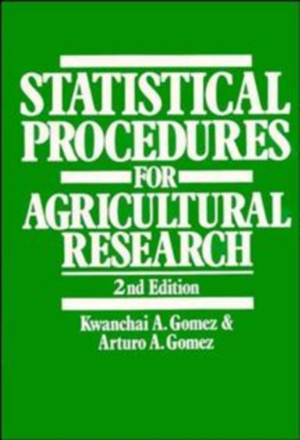Statistical Procedures for Agricultural Research, Hardback Book