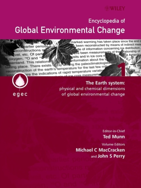 Encyclopedia of Global Environmental Change, Set, Hardback Book