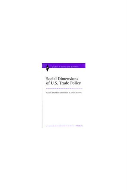 Social Dimensions of U.S. Trade Policies, Hardback Book
