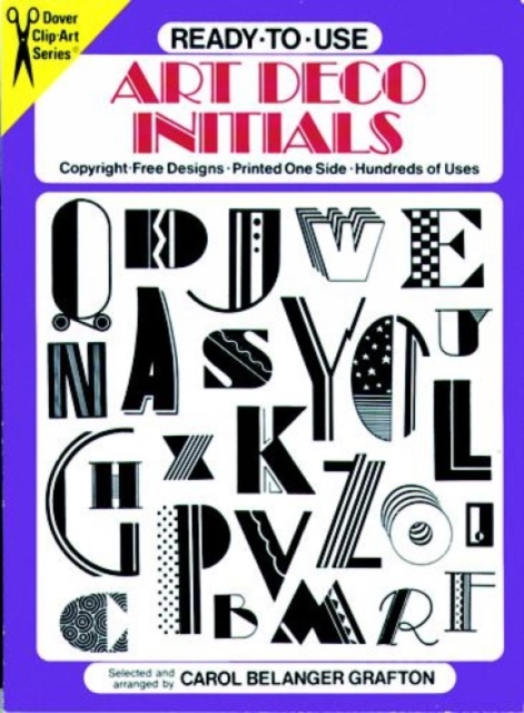Ready-to-Use Art Deco Initials, Kit Book