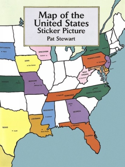Map of the United States Sticker Picture, Other merchandise Book