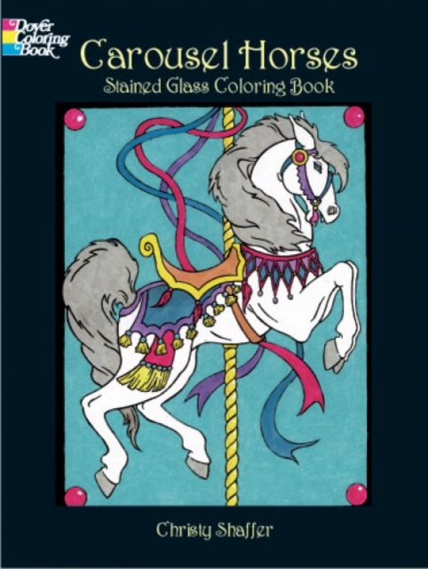 Carousel Horses Stained Glass Coloring Book, Paperback / softback Book