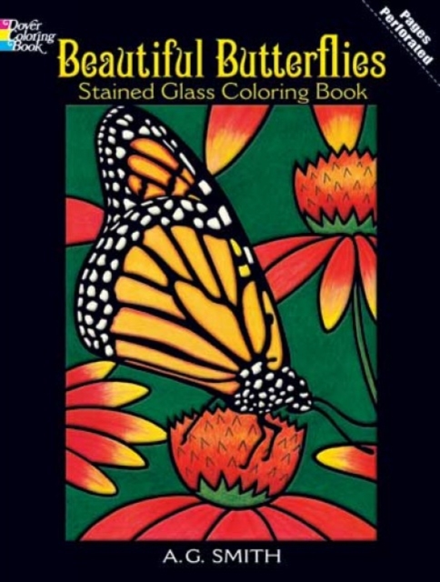 Beautiful Butterflies Stained Glass Coloring Book, Paperback / softback Book