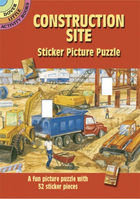 Construction Site Sticker Picture Puzzle, Stickers Book