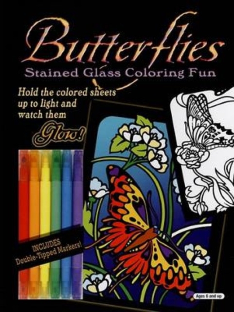 Butterflies Stained Glass Coloring Fun, Paperback / softback Book