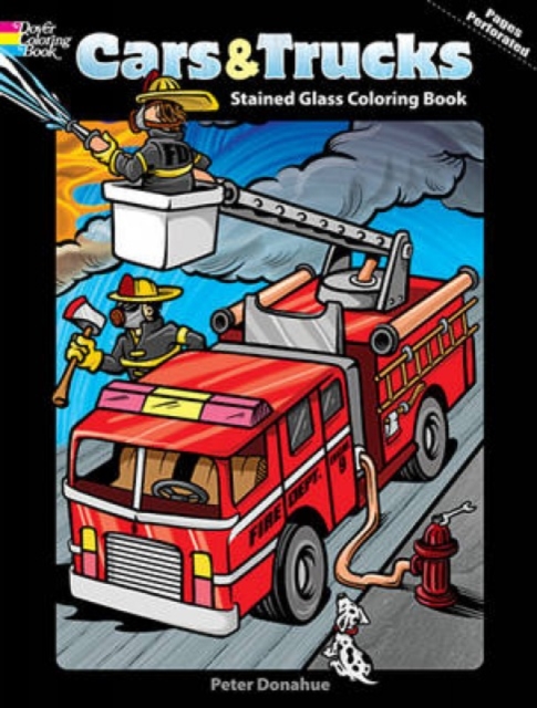 Cars and Trucks Stained Glass Coloring Book, Paperback / softback Book