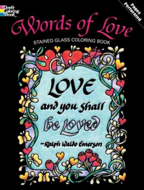 Words of Love Stained Glass Coloring Book, Paperback / softback Book