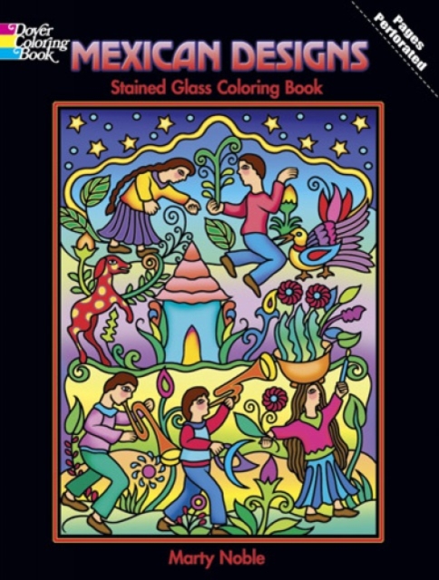 Mexican Designs Stained Glass Coloring Book, Paperback / softback Book