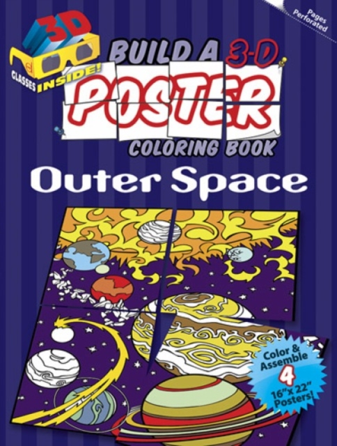 Build a 3-D Poster Coloring Book - Outer Space, Paperback / softback Book