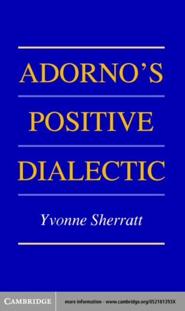 Adorno's Positive Dialectic, PDF eBook
