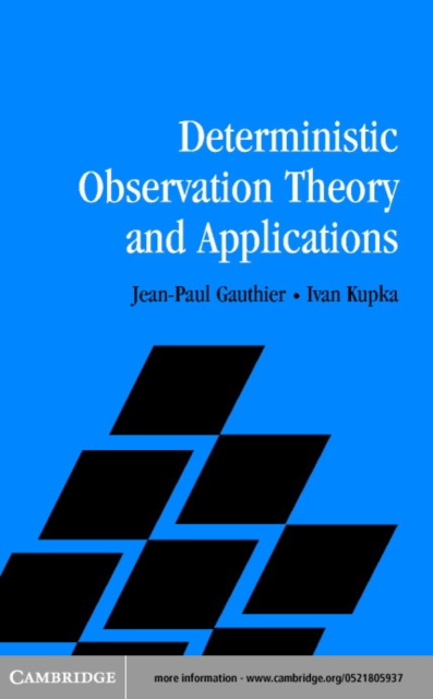 Deterministic Observation Theory and Applications, PDF eBook