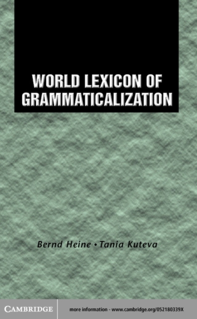 World Lexicon of Grammaticalization, PDF eBook