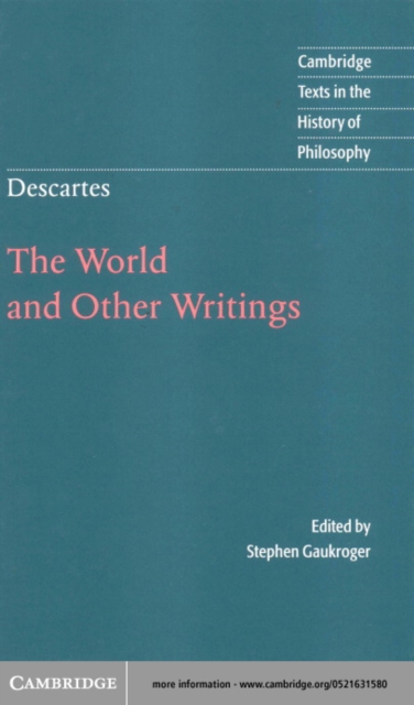 Descartes: The World and Other Writings, PDF eBook