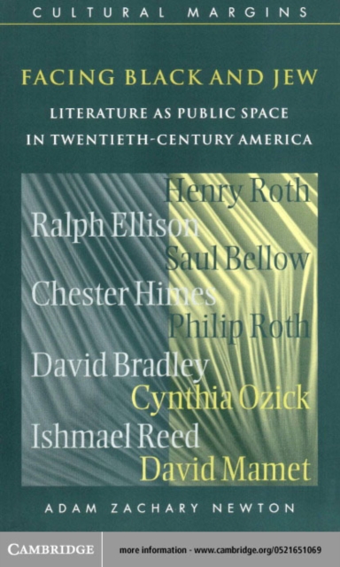 Facing Black and Jew : Literature as Public Space in Twentieth-Century America, PDF eBook