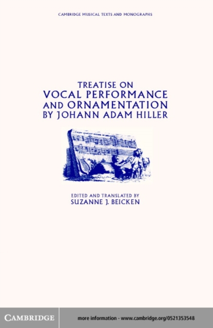 Treatise on Vocal Performance and Ornamentation by Johann Adam Hiller, PDF eBook