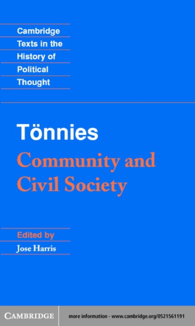 Tonnies: Community and Civil Society, PDF eBook