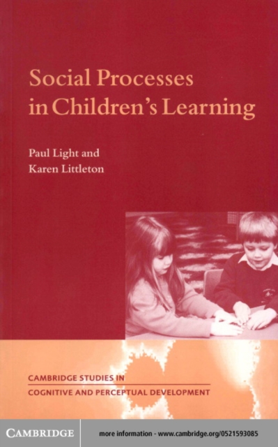 Social Processes in Children's Learning, PDF eBook