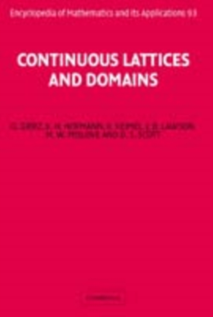 Continuous Lattices and Domains, PDF eBook