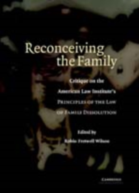 Reconceiving the Family : Critique on the American Law Institute's Principles of the Law of Family Dissolution, PDF eBook