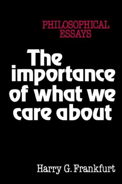 Importance of What We Care About : Philosophical Essays, PDF eBook
