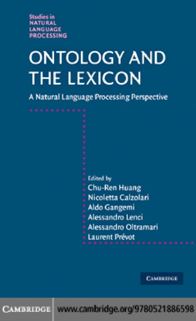 Ontology and the Lexicon : A Natural Language Processing Perspective, PDF eBook