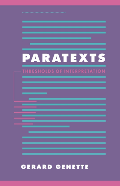 Paratexts : Thresholds of Interpretation, PDF eBook